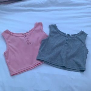 Button down cropped tank top size 10yr